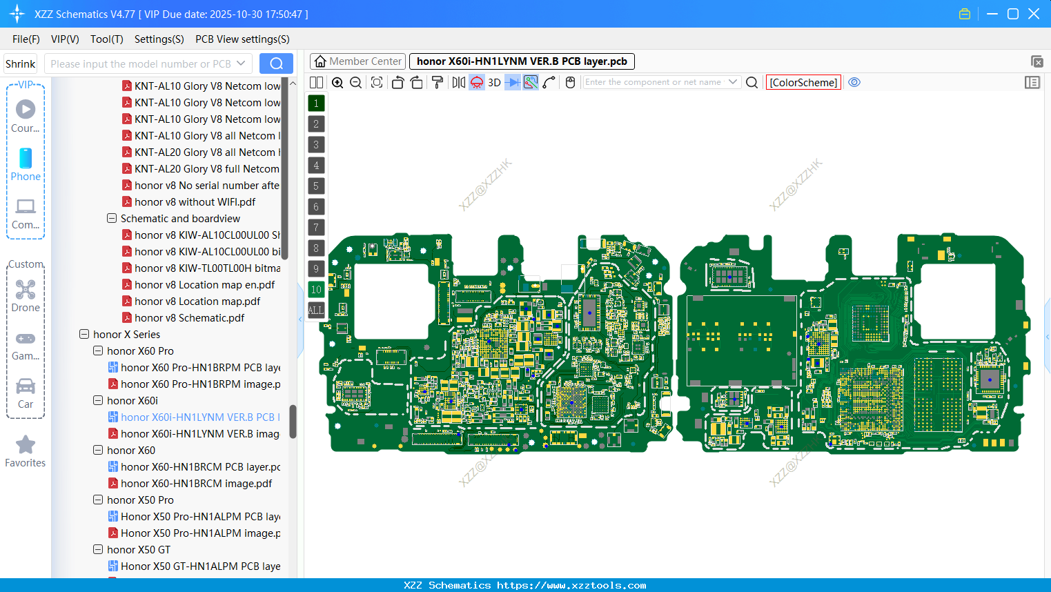 Honor X60i-HN1LYNM VER.B PCB Layer